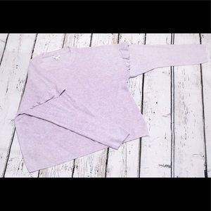 J. Crew Cotton Ruffle-Sleeve Sweater - 3X NWOT